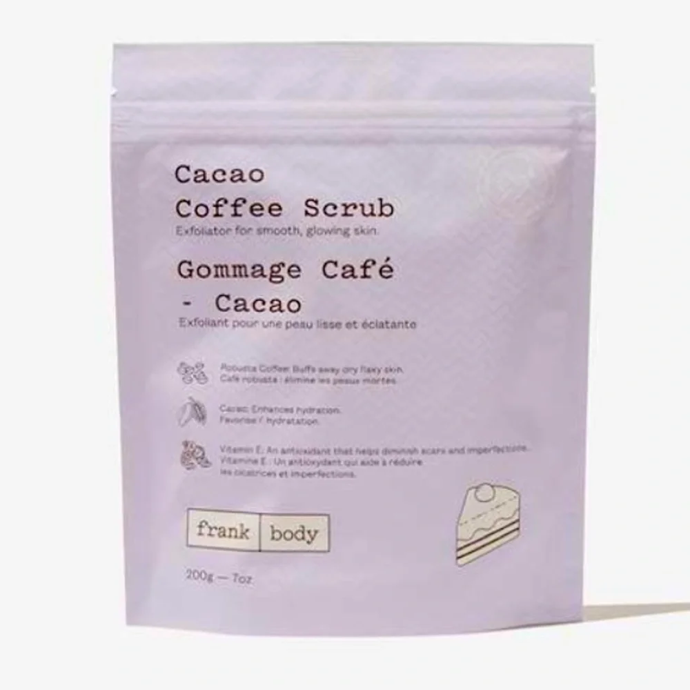 🆕FRANK BODY: Cacao Coffee Scrub Face/Body Exfoliator